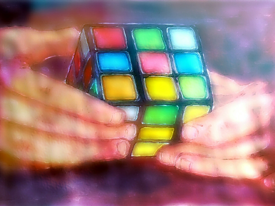 playing games - rubiks cube